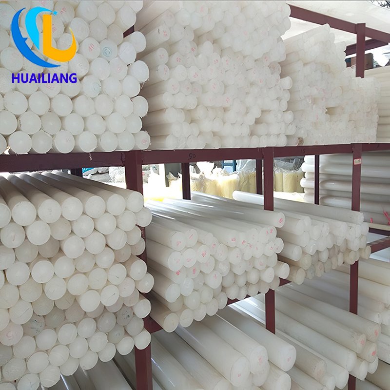 Custom wear resistant UHMWPE/Nylon/HDPE plastic bar colorful plastic round rod solid extruded rods