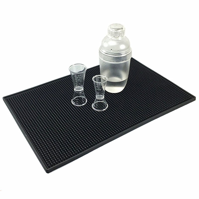 Hot Selling 18" x 12" Cheap Personalized Tamper Mat Bar mat Beer Spill PVC Custom Rubber Bar Mat