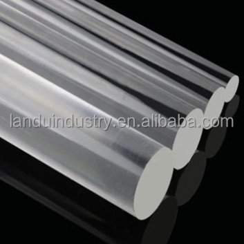LANDU cylindrical Solid tube clear transparent plexiglass acrylic rod for LED light