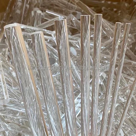 LANDU cylindrical Solid tube clear transparent plexiglass acrylic rod for LED light