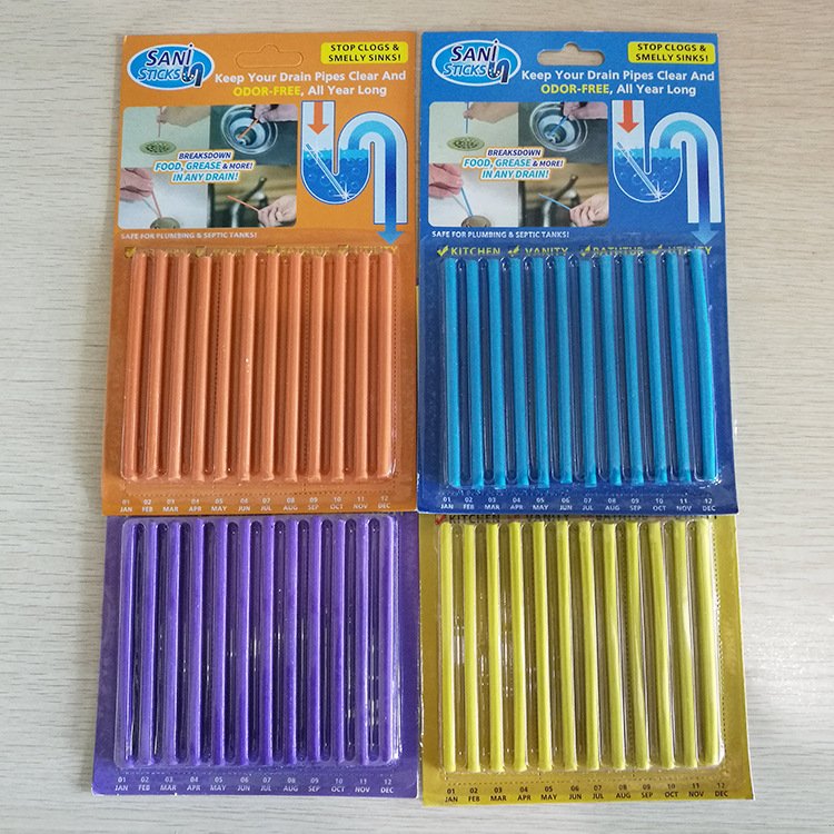 Drain Cleaner Stick Keeps Drains And Pipes Clear Odor Free Sink Cleaner Sewer Cleaning Rod