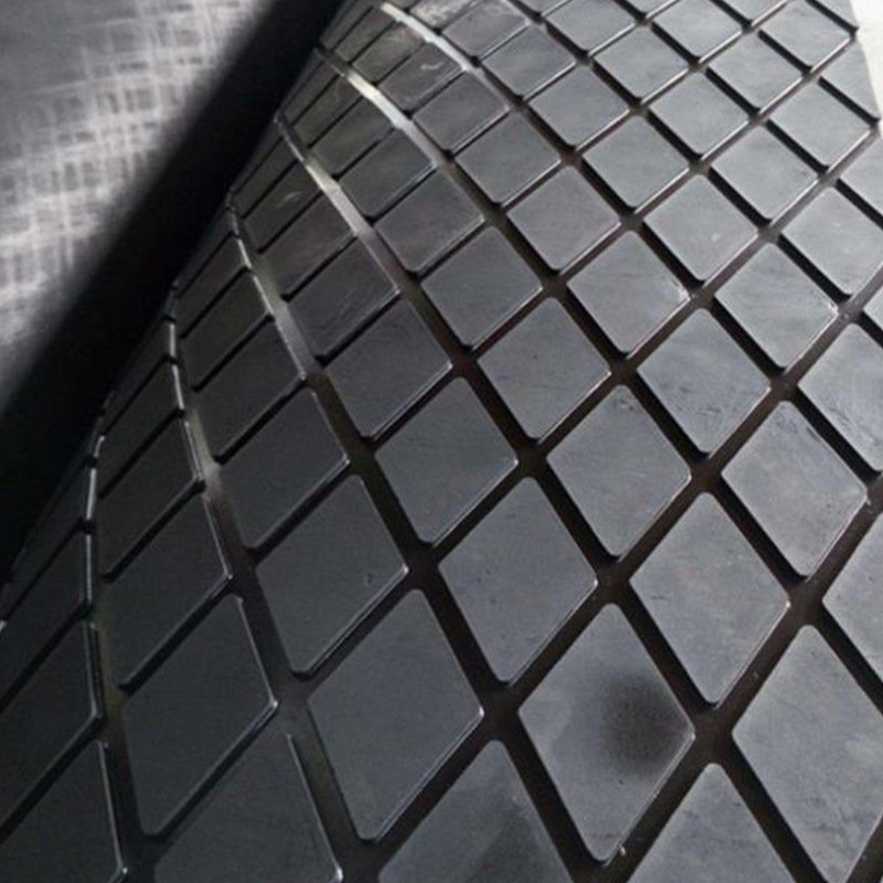 Gray non-slip polka dot round button rubber sheet rubber block rubber pad for iron fire passage pedestrian overpass