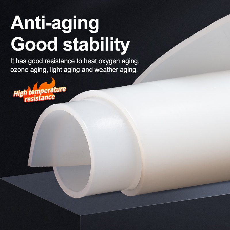 Wholesale 3mm 5mm high elastic anti slip industrial gel rolls thin soft silicone rubber white sheet natural silicone rubber roll