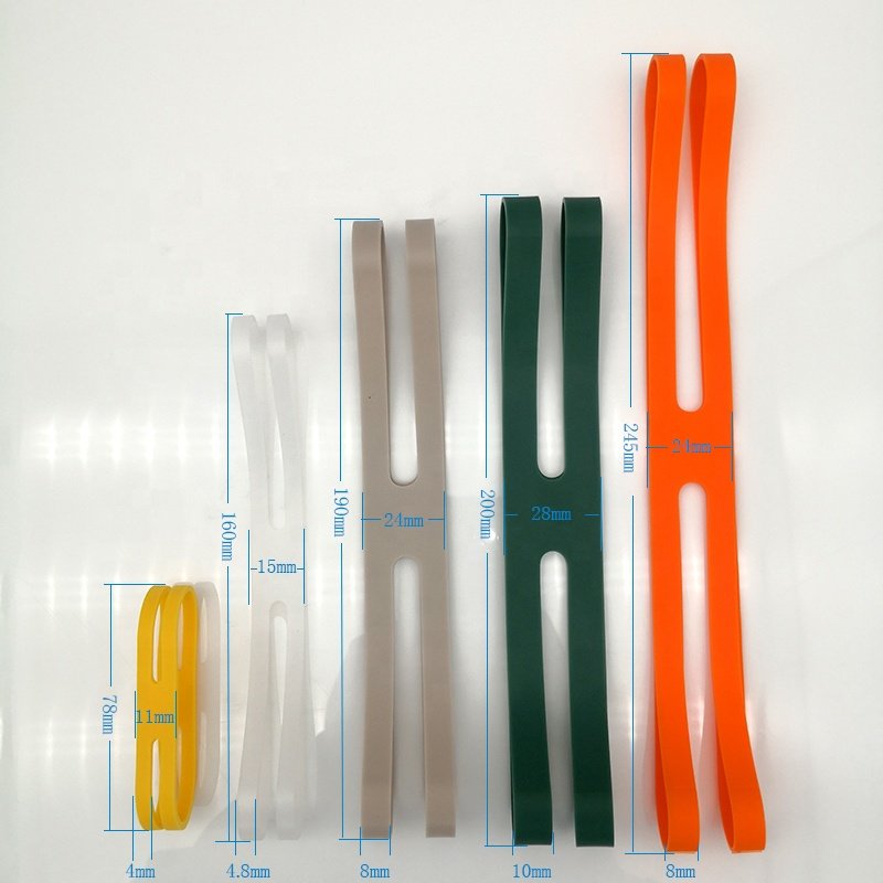 Customized Sizes And Logos Silicone Rubber Elastic X H Shaped Cross Rubber Band For Books Boxes Binding