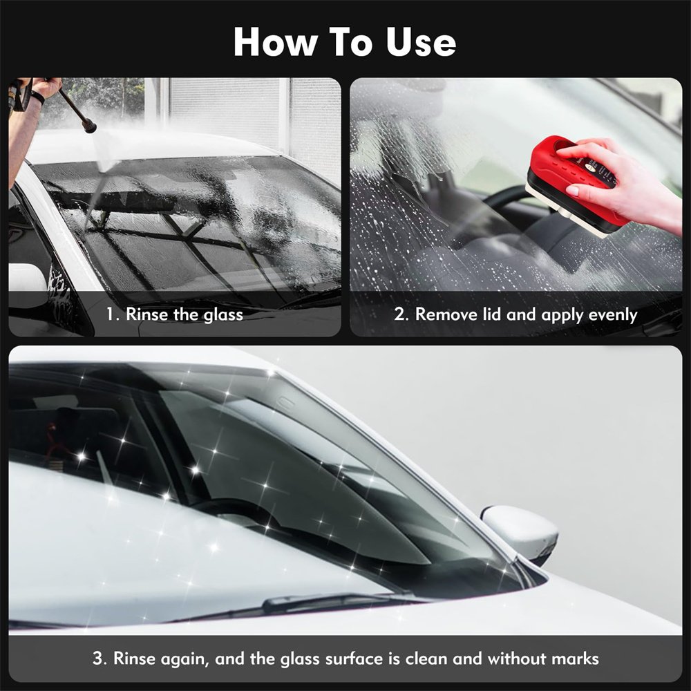Hydrophobic Glass Coating Oil Film Remover Windshield Glass Coating Automotive Oil Film Cleaning Brush
