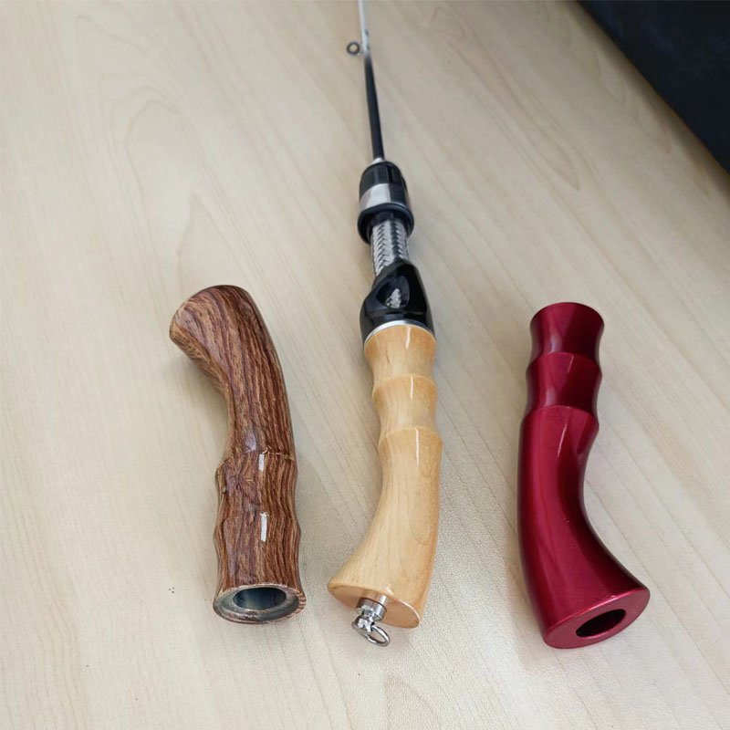 High quality fishing rod grip ice rod handle plastic wood-like handle reelseat handle combo rod building components
