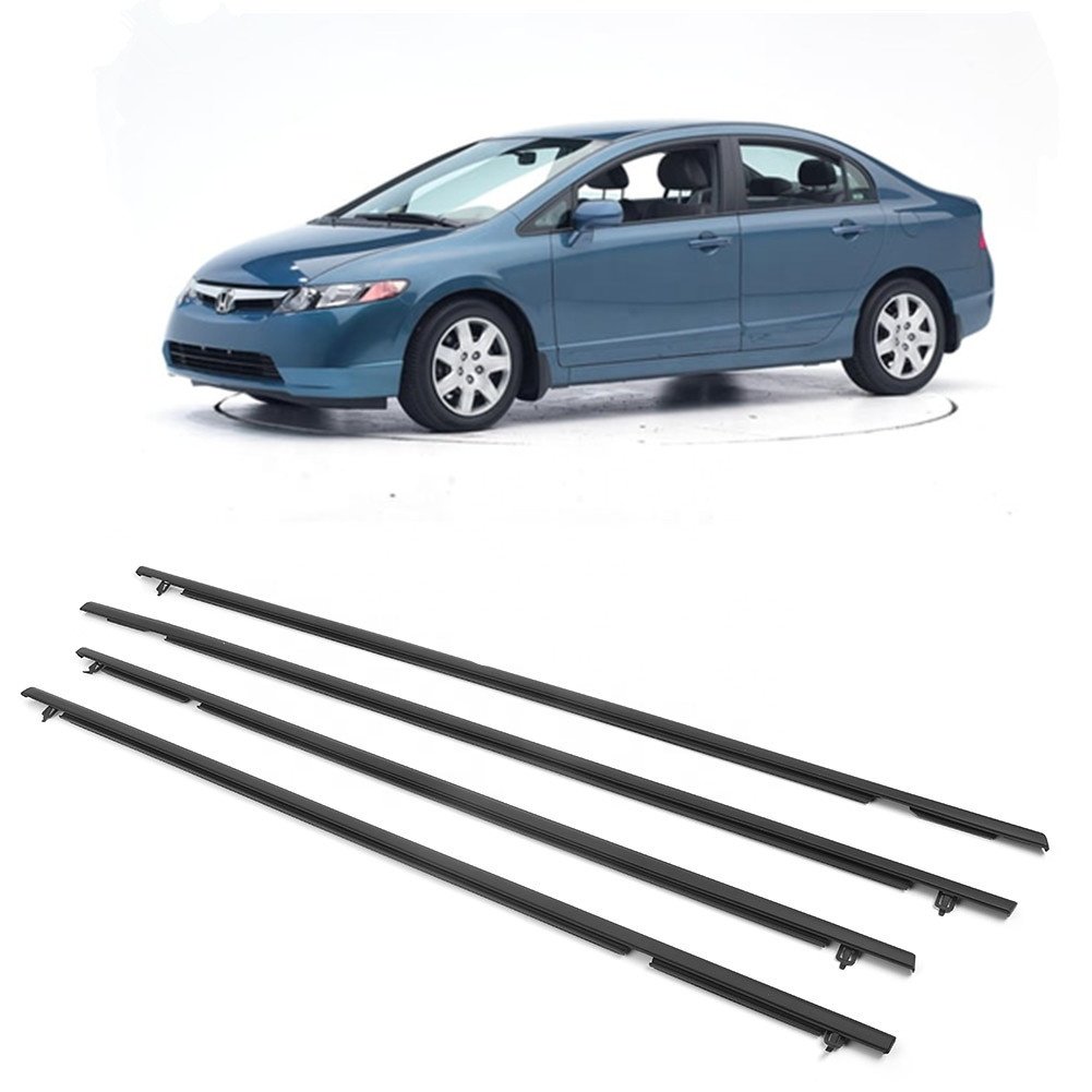 For 2006-2010 & 2015 2018 Honda Civic Weatherstrip Seal and Door Window Inner Belt Rubber Kit Automotive Rubber Windshield Strip
