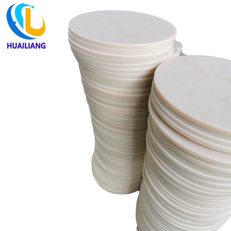 Customized high quality hard-wearing and oil resistance round nylon PA 6 mc plastic boards supplier