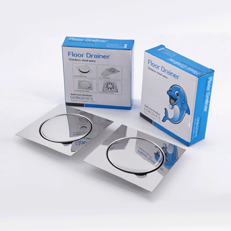 Bathroom Accessories 15 * 15 Stainless Steel Rubber Enclosure Floor Drain Bright Bathroom Balcony Drainage Floor Drain