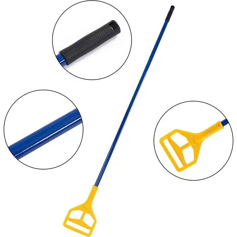 Jaw Clamp-style Wet Mop Handle for Floor Cleaning Heavy Duty Mop Stick Replacement