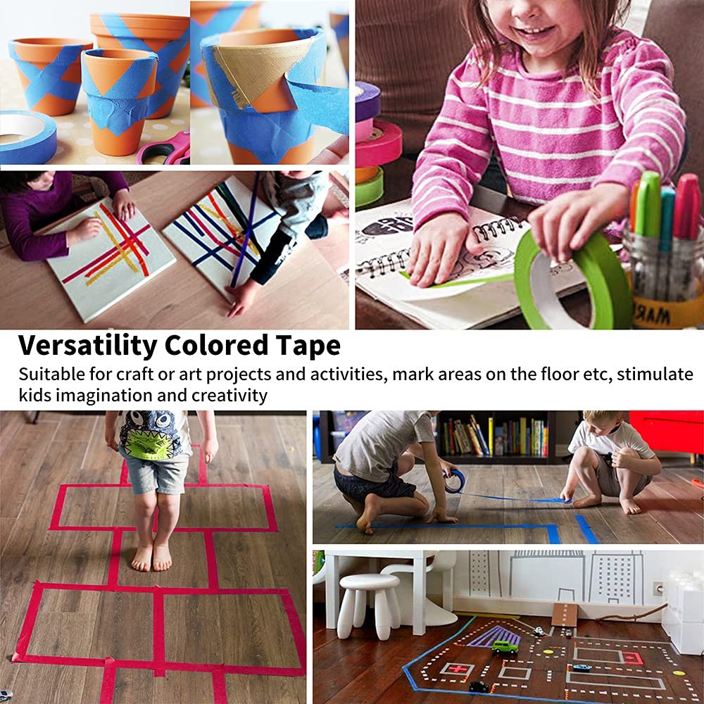 Cars Detailing Adhesive Paper&Film Glossy Paper Washi Tape,Automotive Masking Tape Yellow Painters Tape,Vehicles Auto Paint Tape