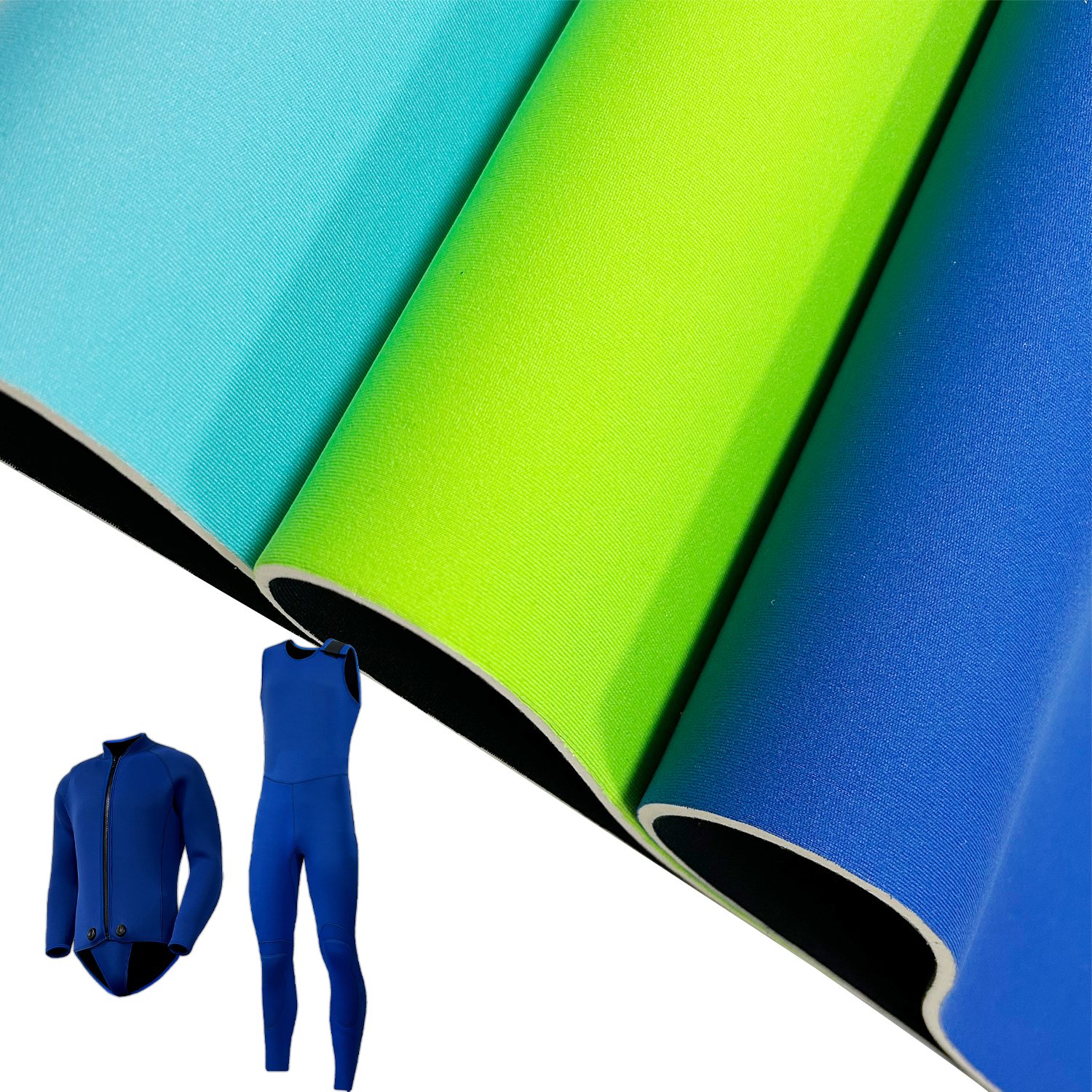 Multi-Thickness Neoprene Fabrics 3mm 4mm 5mm Customized SBR SCR CR Rubber Neoprene Fabric Sheet for Clothing