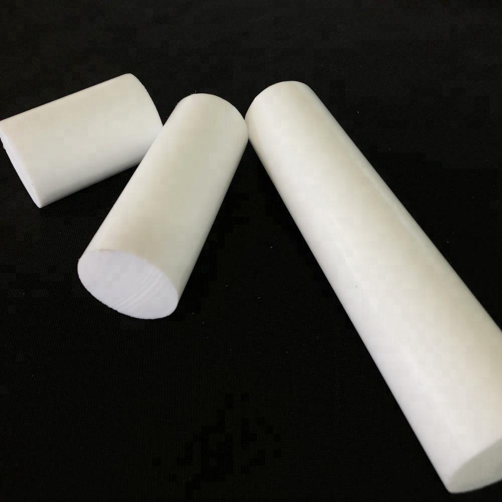 High Temperature Range Pure White 100% Virgin PTFE Solid Plastic Rod