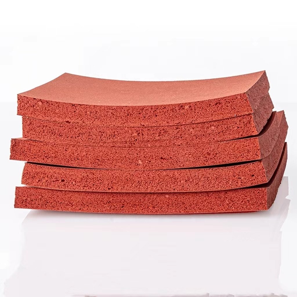 Customizable Hardness Closed Cell red color Silicone Rubber foam sheet