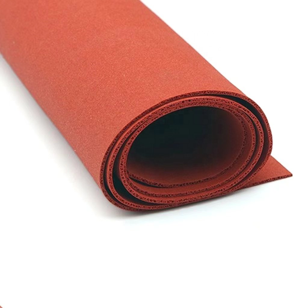 Customizable Hardness Closed Cell red color Silicone Rubber foam sheet