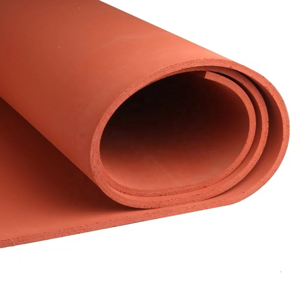 Customizable Hardness Closed Cell red color Silicone Rubber foam sheet