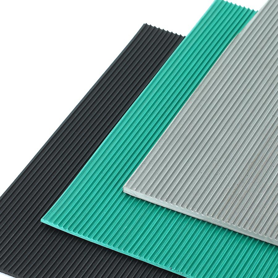 Anti slip fine ribbed rubber sheet wide rib corrugated rubber sheet in roll