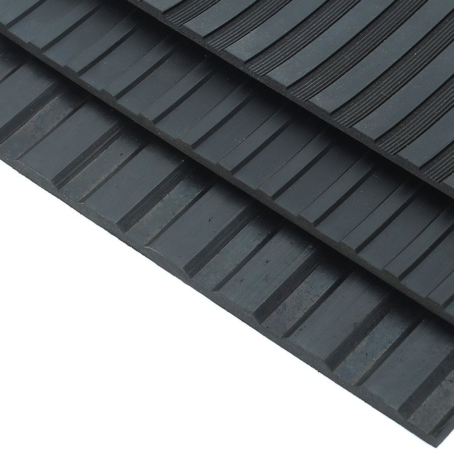 Anti slip fine ribbed rubber sheet wide rib corrugated rubber sheet in roll
