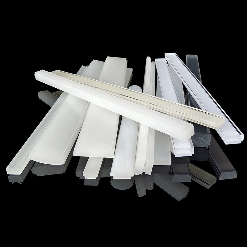 DHT-001031 Brand New Acrylic Crafts Clear Square Rod Extrusion Led Profiles Suitable For Led Light Decorative