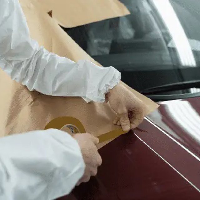 Manufacturer Price Customized High Temperature Resistant Brown Auto Car Crepe Paper Masking Painters Tape For Painting