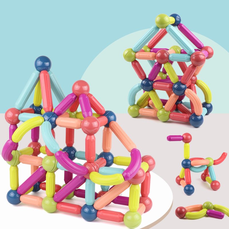 Popular Educational Stem Toys 3d Magnet Building Block Magnetic Ball And Rod Construction Set