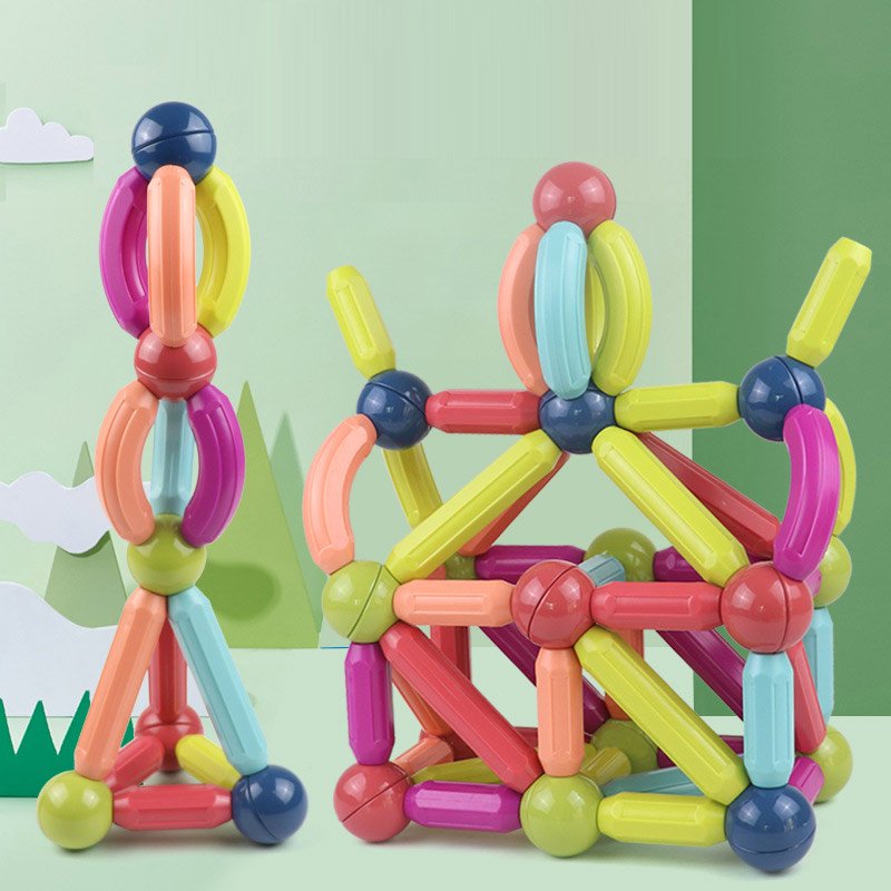 Popular Educational Stem Toys 3d Magnet Building Block Magnetic Ball And Rod Construction Set