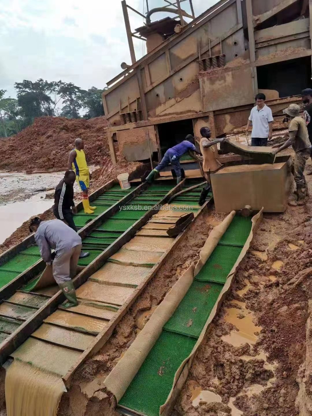 2.6, 3 cm PE Alluvial Gold Panning Mat Sluice Washing Carpet Miners Moss Rubber Mat Riffled Sluice Box Matting for Gold