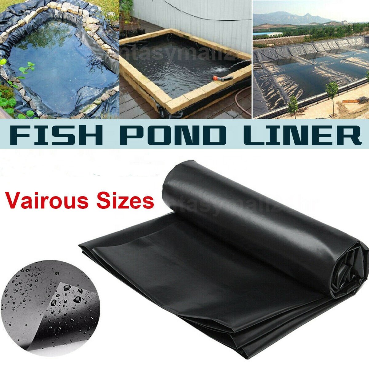 durable withstand the pressure of stone thickness 45 mil 1mm 3mm epdm rubber Garden pond liner