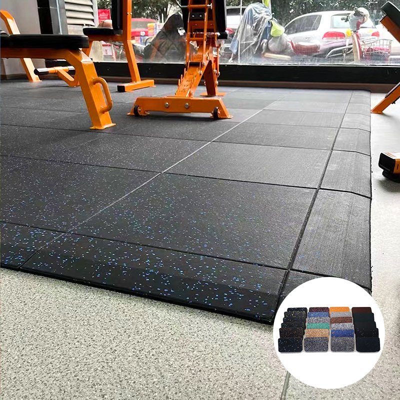 High Quality Interlock Gym Mat Factory-Supplied Fitness Flooring Rubber Sheet Roll EPDM Rubber Flooring Gym mat