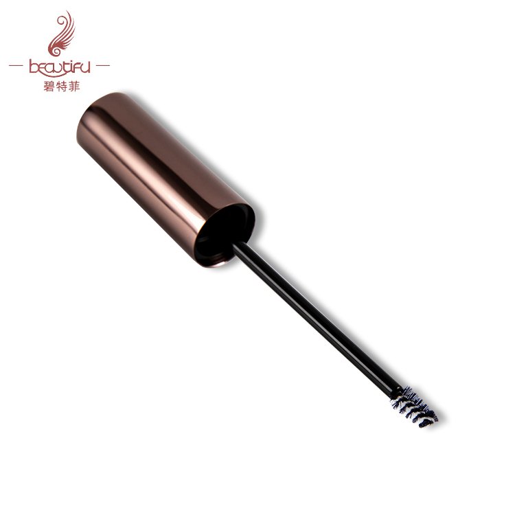 Empty 3ml 4ml 5ml luxury aluminum eyebrow mascara container,brow dye tubes with small brush,eyelash mascara tube with slim rod