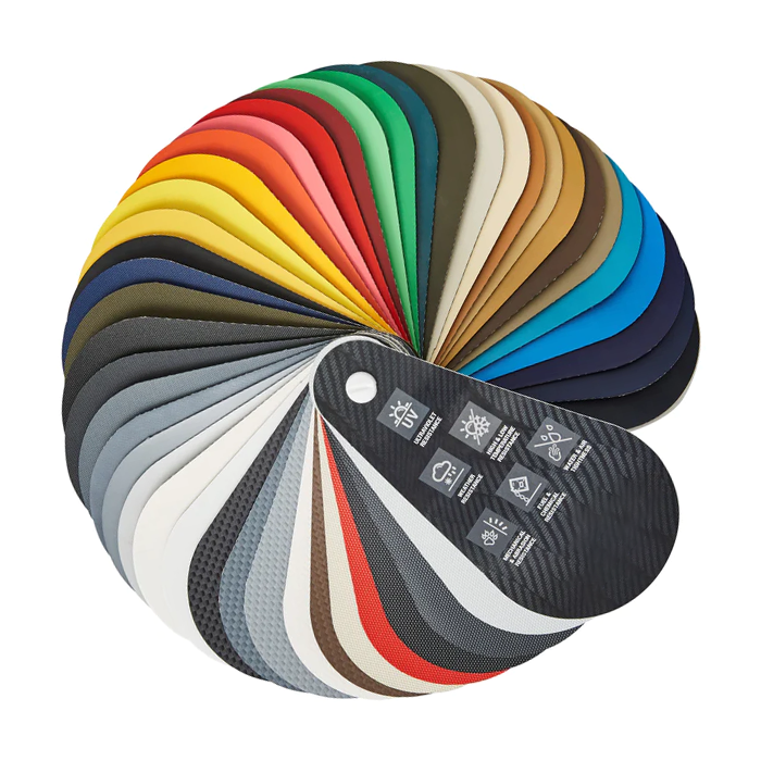 Hypalon multi color rubber sheet Wholesale CSM Hypalon Type Coat Polyester Fabrics for Rubber boat