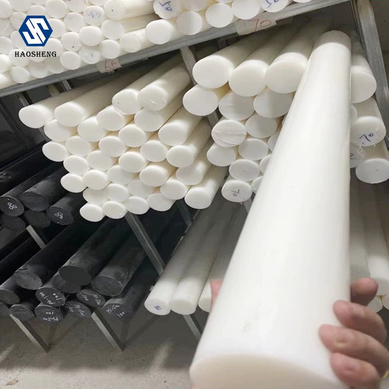 China White Black Blue Pa6 Nylon bar Pa66 Nylon PTFE HDPE PEEK PP Rod Plastic round rod bar