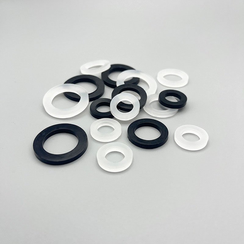 Fastener Manufacture Custom Black/Blue Plain Flat Washer Stainless Steel With Silicone Nylon Plastic Rubber Washer