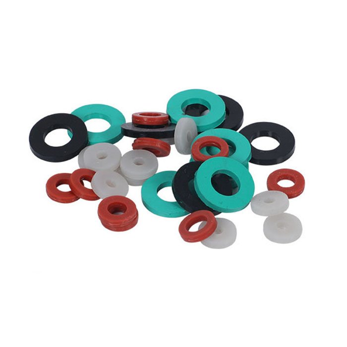 Fastener Manufacture Custom Black/Blue Plain Flat Washer Stainless Steel With Silicone Nylon Plastic Rubber Washer