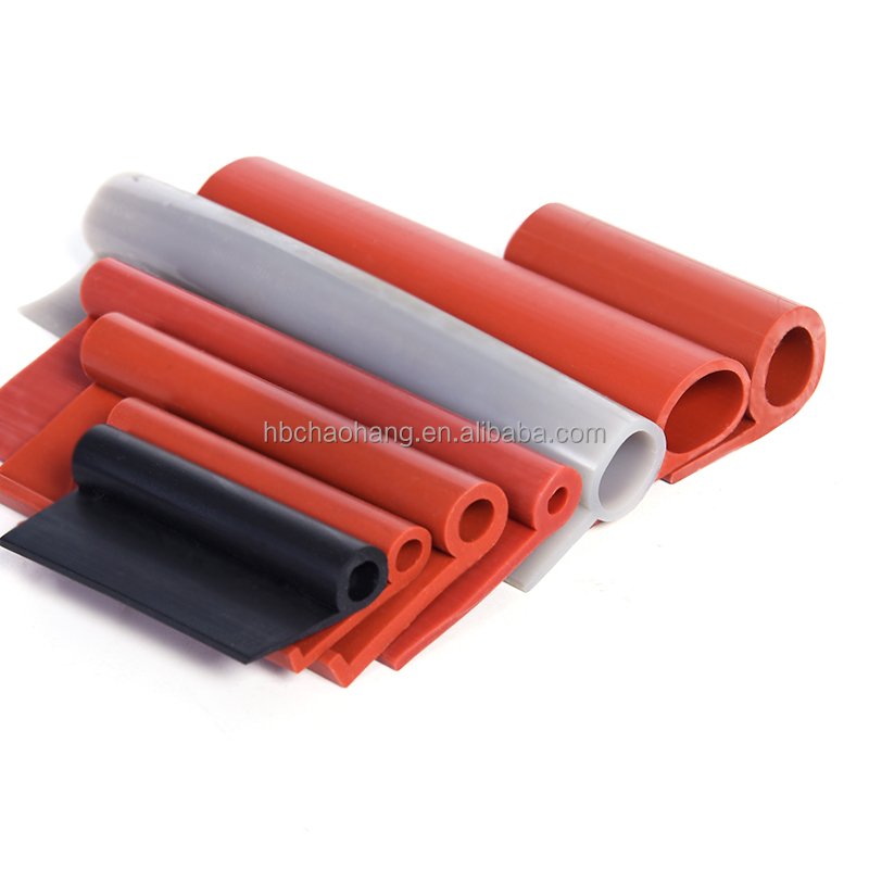 High-Temperature Heat Resistant Double-E Shaped Silicone Rubber Oven Door Seal Strips Automotive Rubber Extrusion
