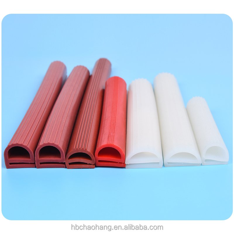 High-Temperature Heat Resistant Double-E Shaped Silicone Rubber Oven Door Seal Strips Automotive Rubber Extrusion
