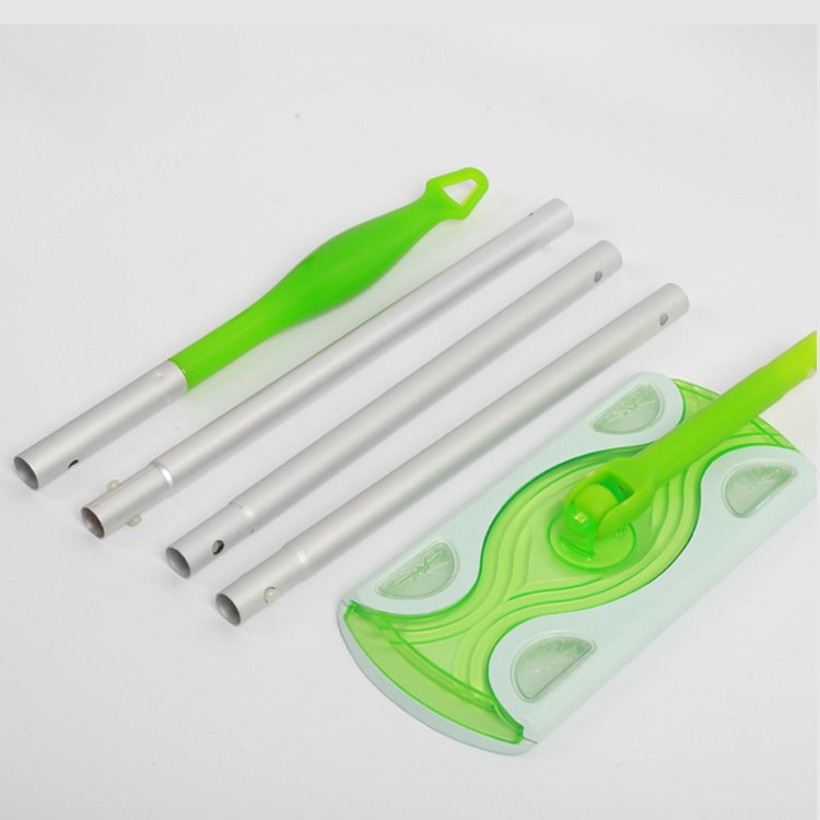 Aluminum pole electrostatic floor cleaner flat plate mop dust removal no-wash clamped mop