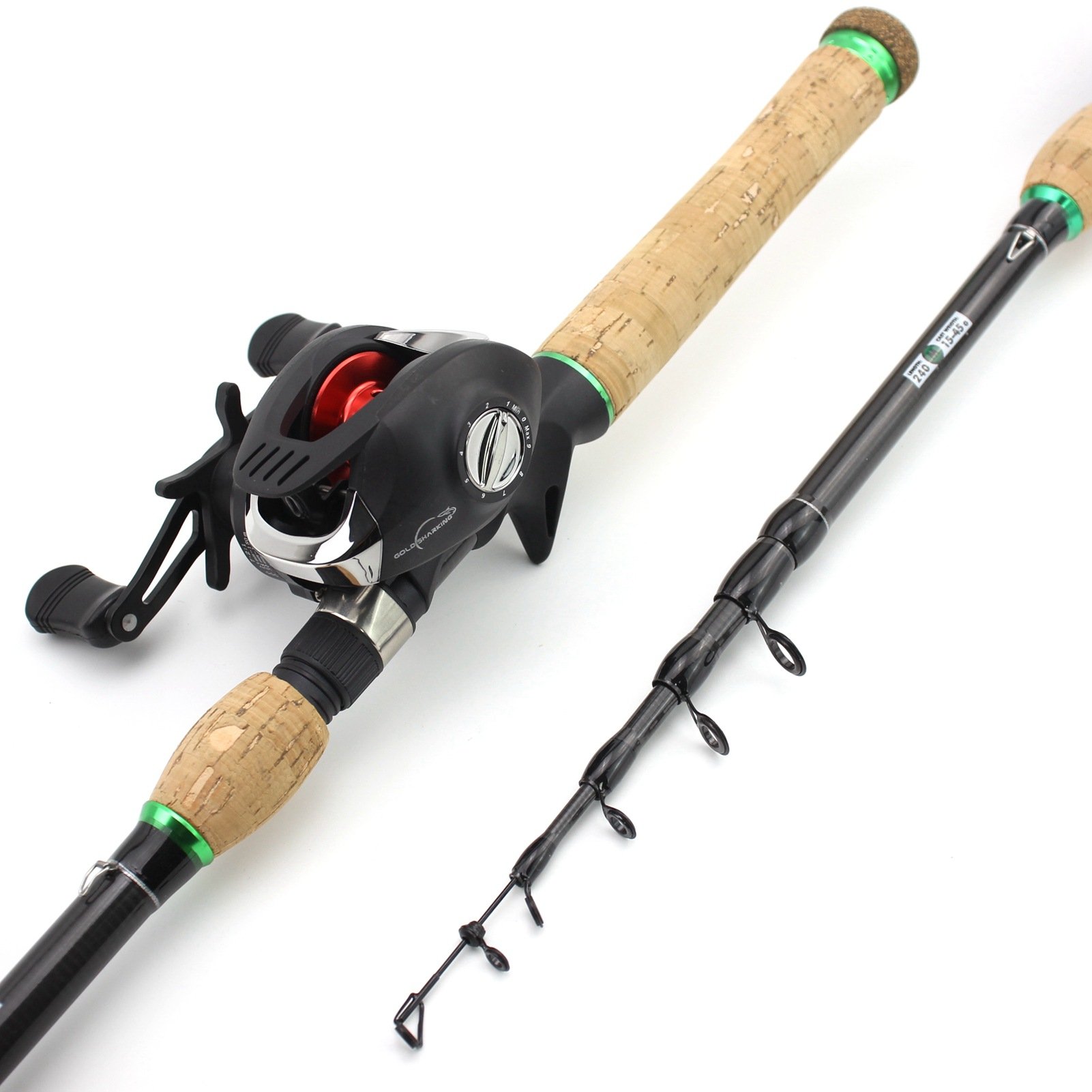 180cm 210cm 240cm 270cm Retractable Metal Speargun Fishing Gun Handle Lure European And American Popular Fishing Tackle Rod