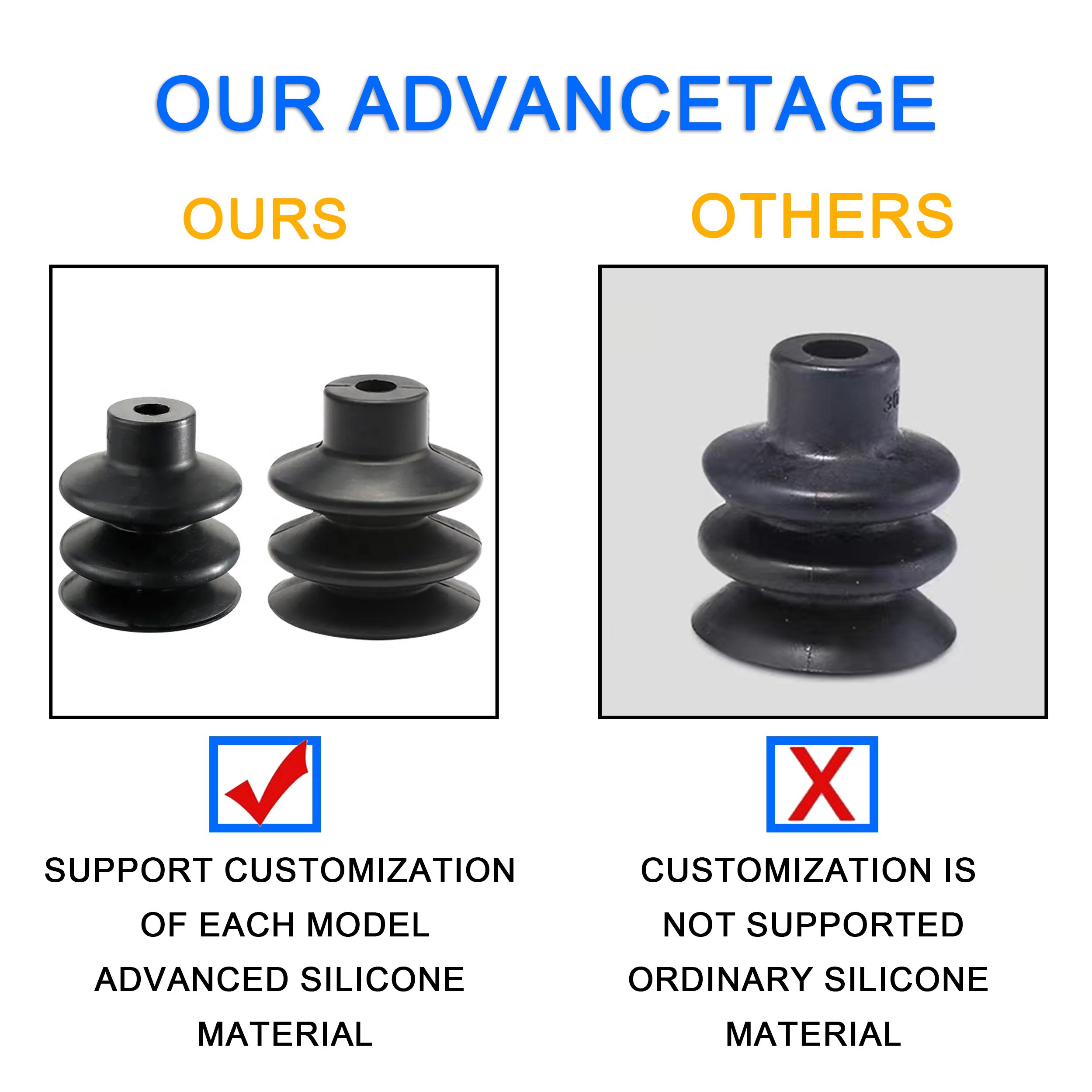 machinery industrial equipment robotic arm manipulator accessories other rubber product OEM Customized Vacuum suction cup