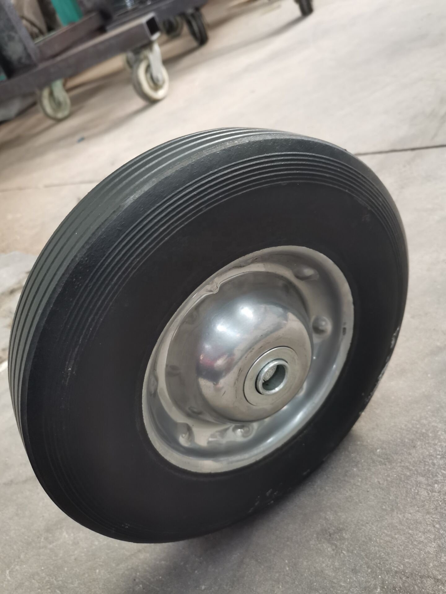 solid rubber wheel 10 x 2.5 inch for hand trolley