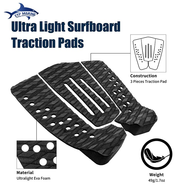 2024 Non-Slip Traction Pad Deck Grip Mat EVA Sheet 3M Adhesive for Custom Surfboard Pad