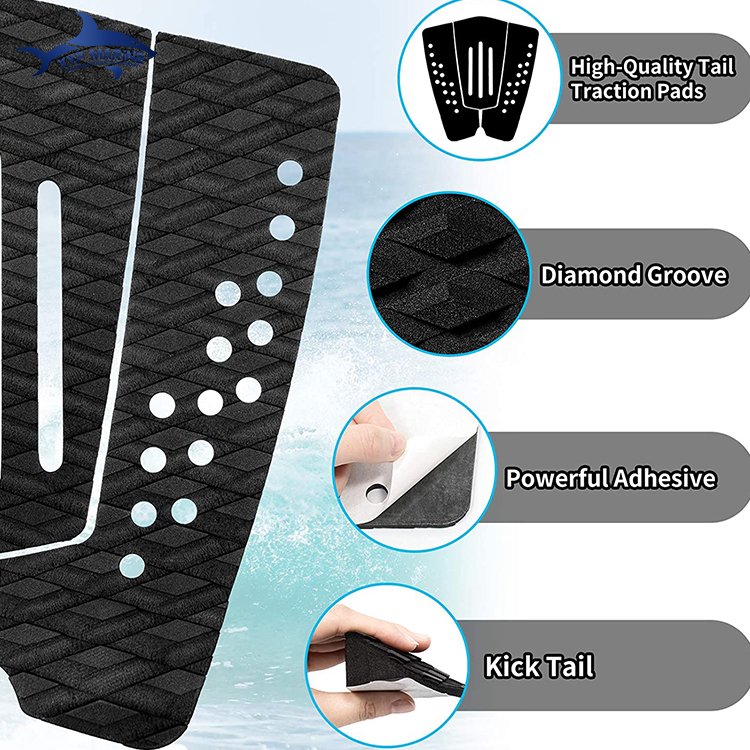 2024 Non-Slip Traction Pad Deck Grip Mat EVA Sheet 3M Adhesive for Custom Surfboard Pad
