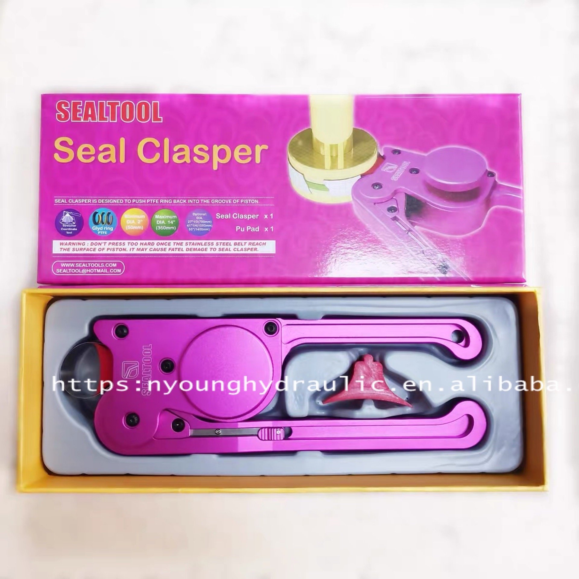 SEALTOOL, Hydraulic Cylinder Rod Piston Seal tool, seal Clasper