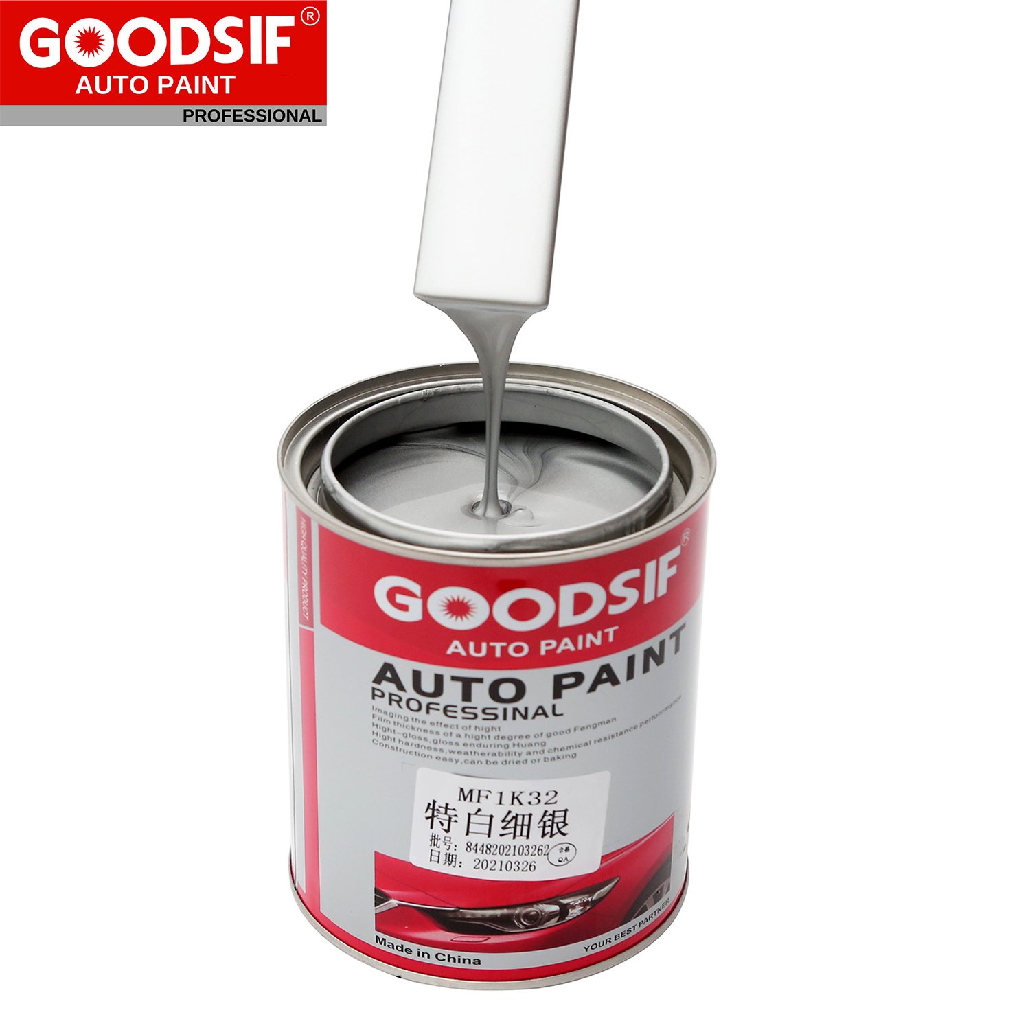 Acrylic HS MS Automotive Clear Coat 2k Car Varnish for Pintura Automotriz Pure Fine Silver Auto Paint