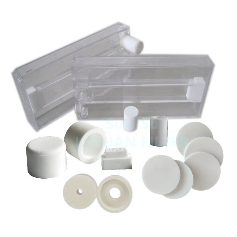 Polymer Polyethylene PE tablet 0.45 1 5 10 30 50 80 100 microns sintered UHMWPE filter disk