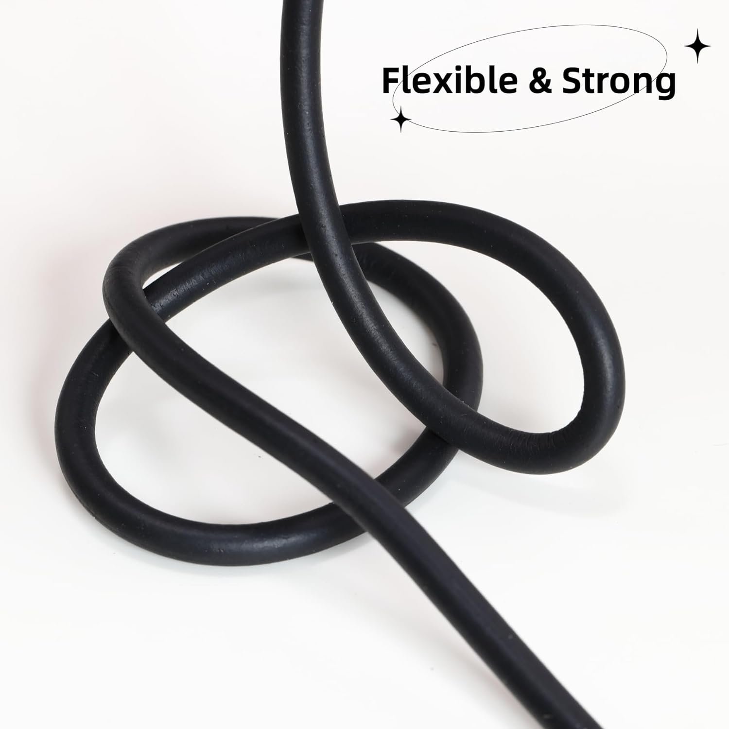 Backer Rod for Gaps and Joints, Black Rubber Caulk Saver Weather Stripping Concrete Filler Rope (1/4in Diameter x 9.8ft Length)