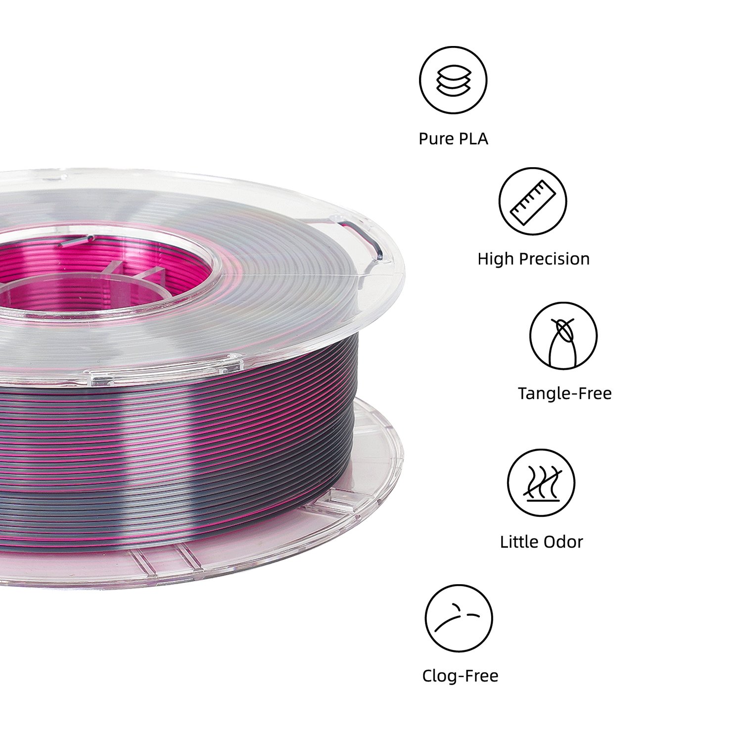 R3D NEW Two Tone Magic PLA Quantum Filament 1.75mm 1KG Silk