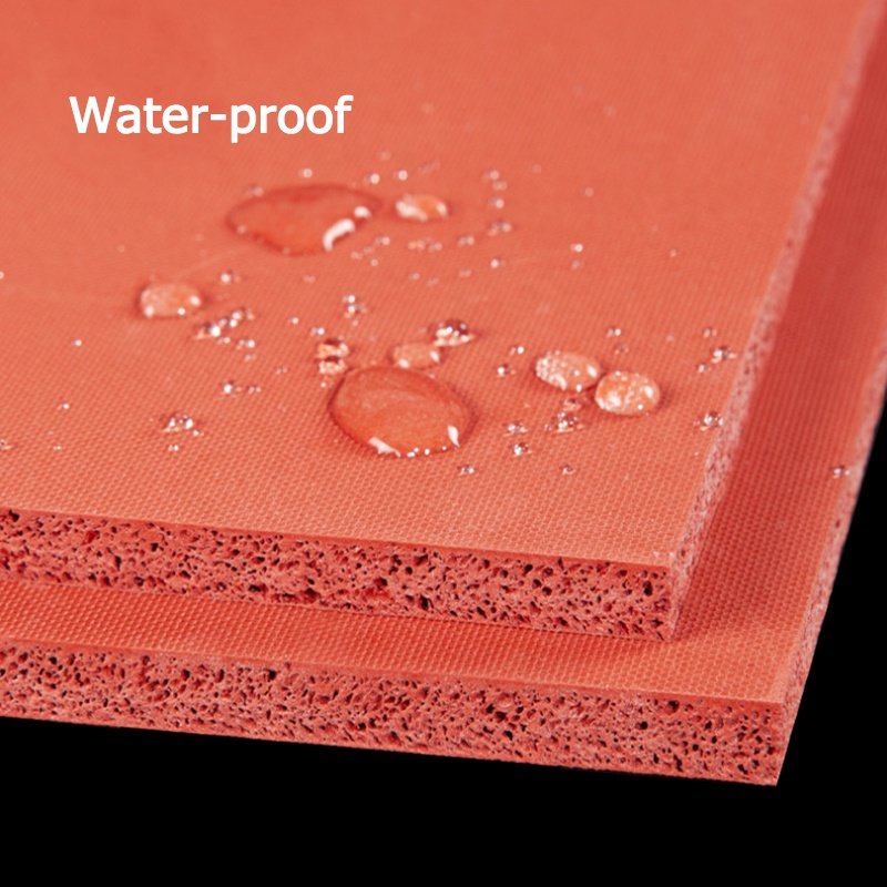 Orange high temperature resistance non-toxic flexible silicone rubber foam sheets for machinery seal