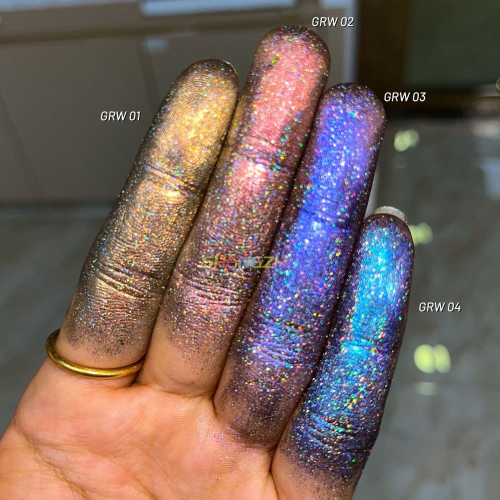 Sheng Zhu new arrival eyeshadow duochrome chameleon holographic cosmetic makeup pigment powder GRW series loose powder