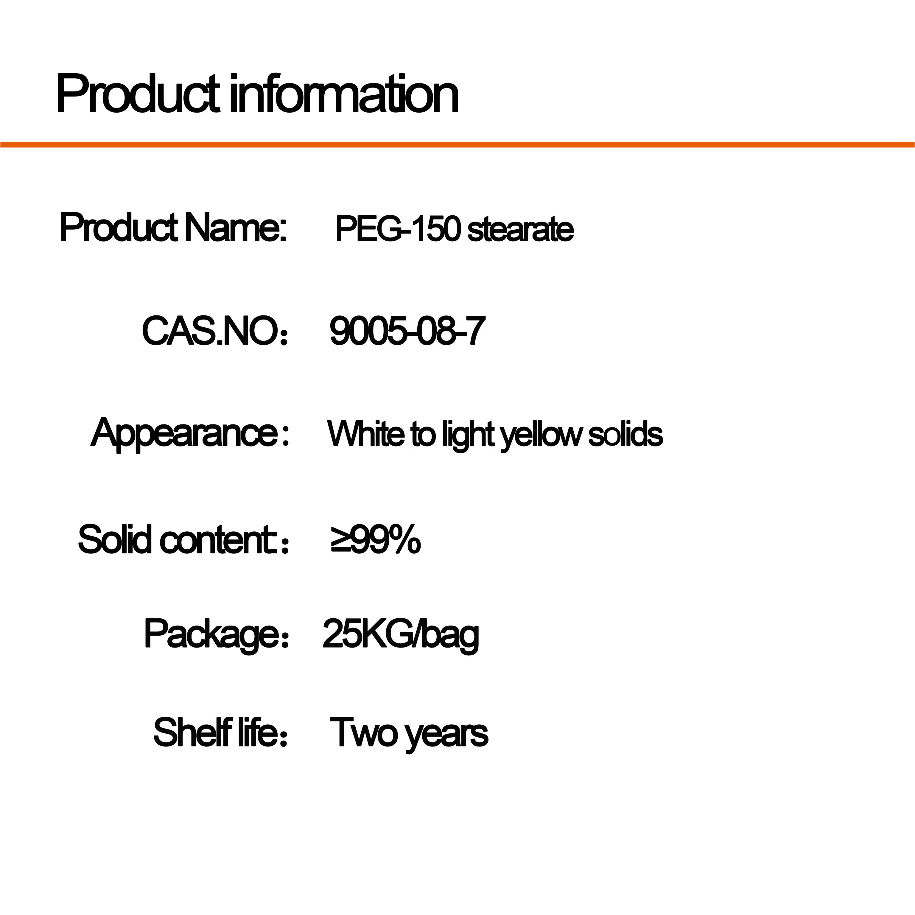 PEG-150 stearate CAS 9004-99-3 Daily chemicals Applied to washing products Thickening agent Factory price